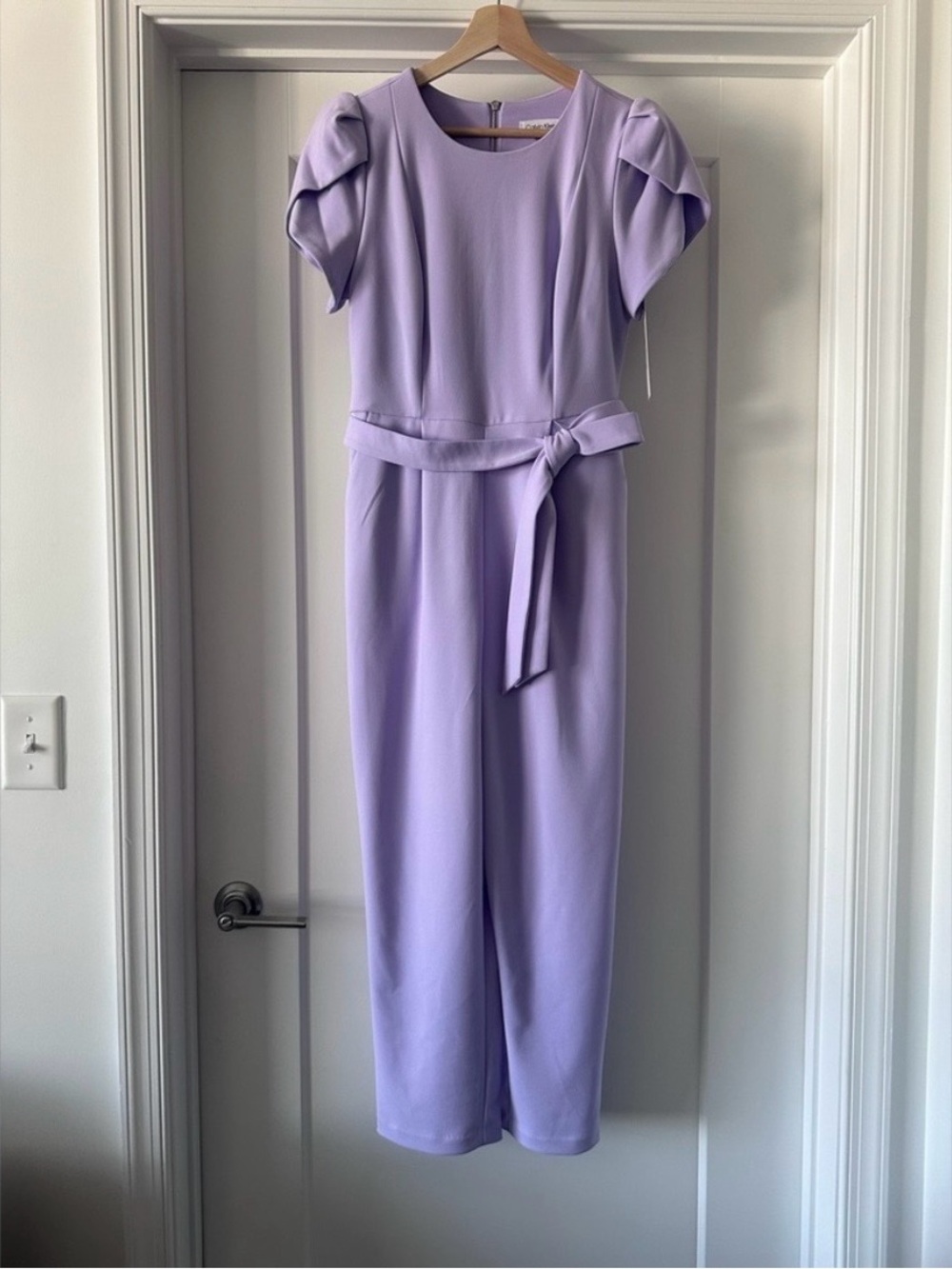 💜 NWT! Lavender CALVIN KLEIN Tulip Sleeve Jumpsuit - Size 10